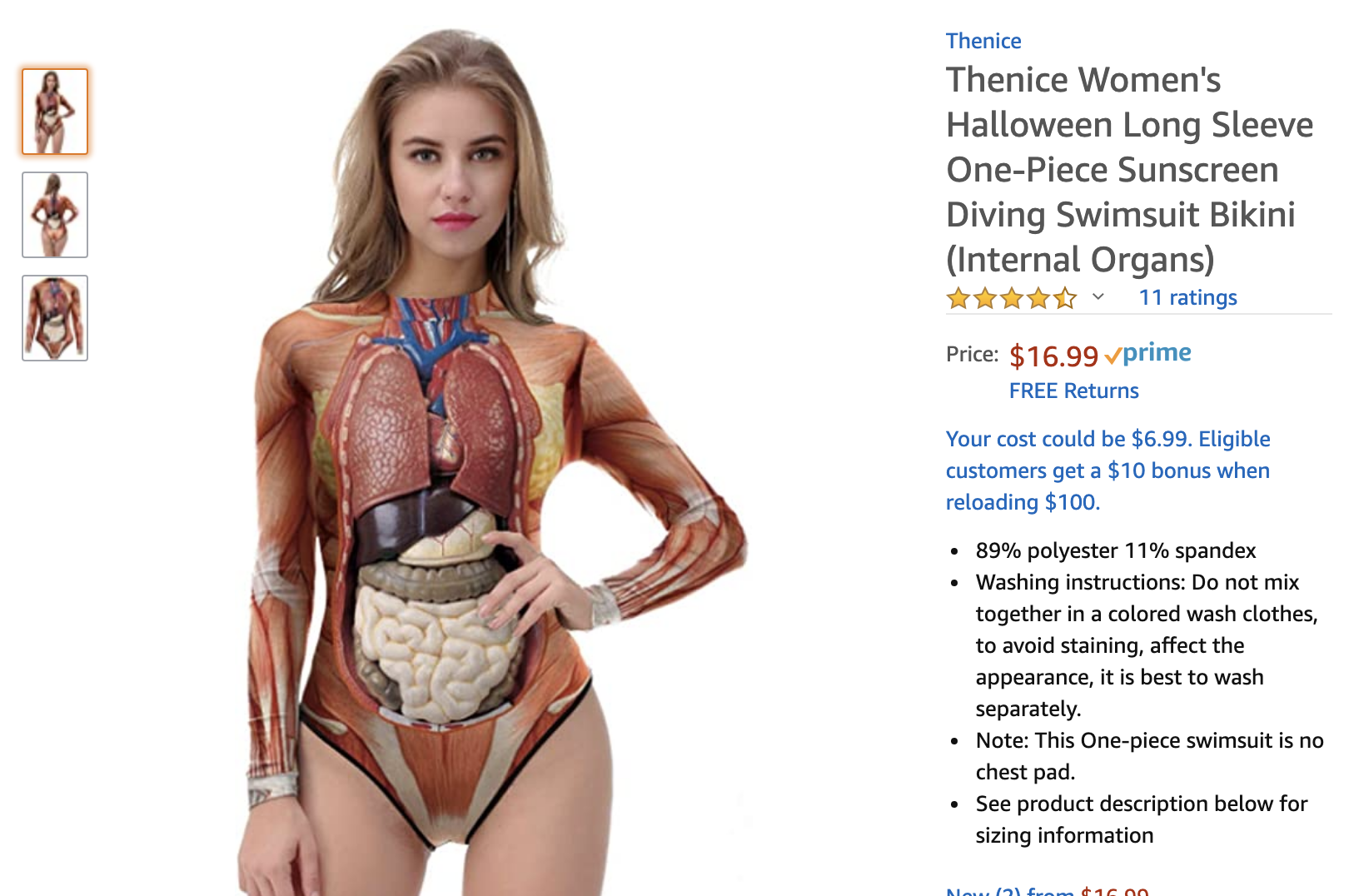 human anatomy swimsuit