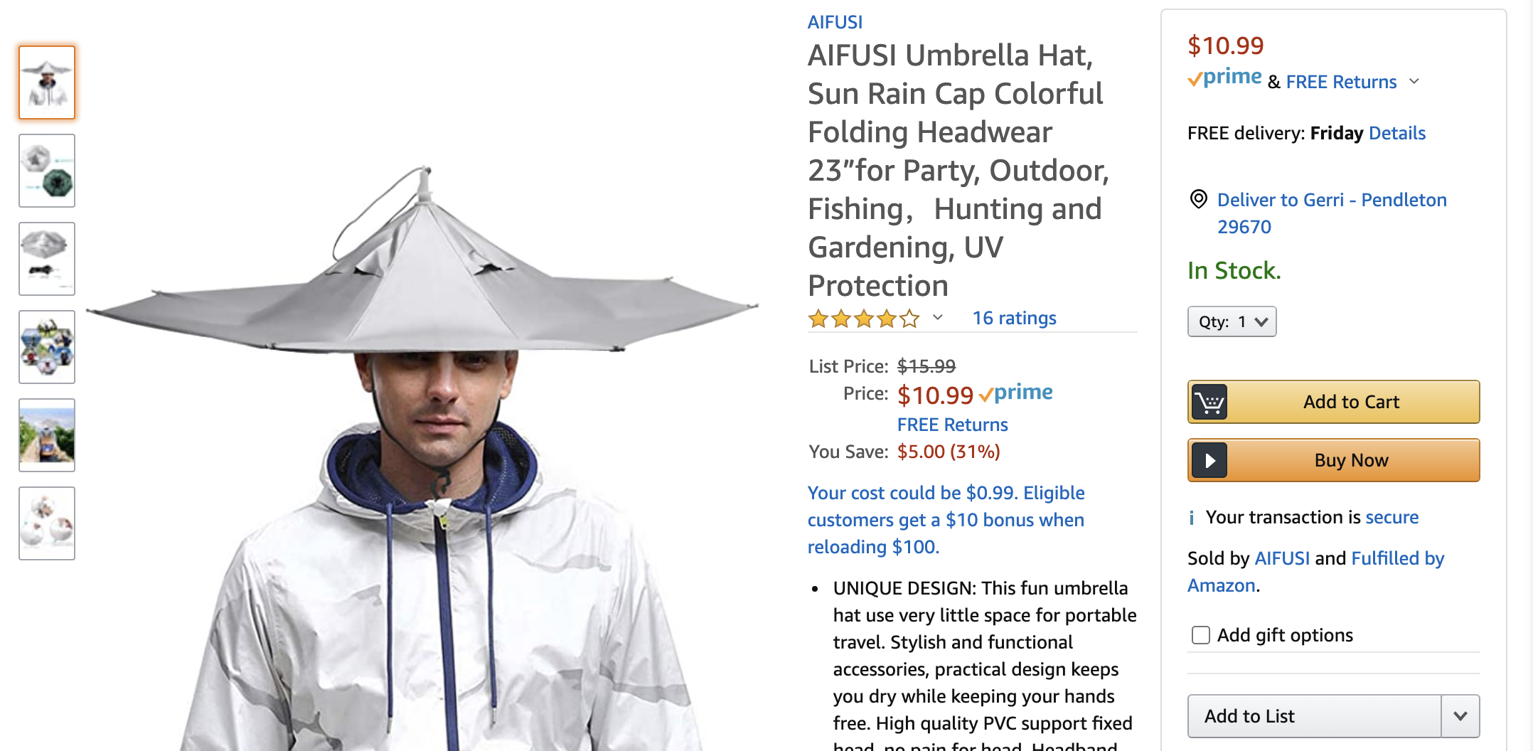 umbrella hat